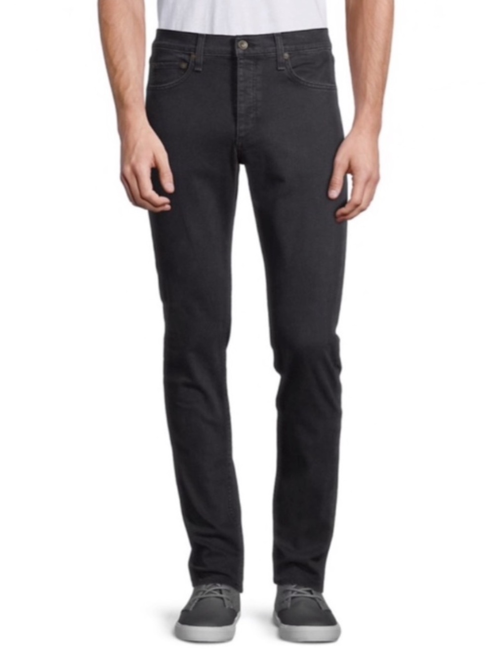Rag & Bone Fit 1 Extra Slim Jeans Stretch Button Fly Black 31x26 Short Ankle